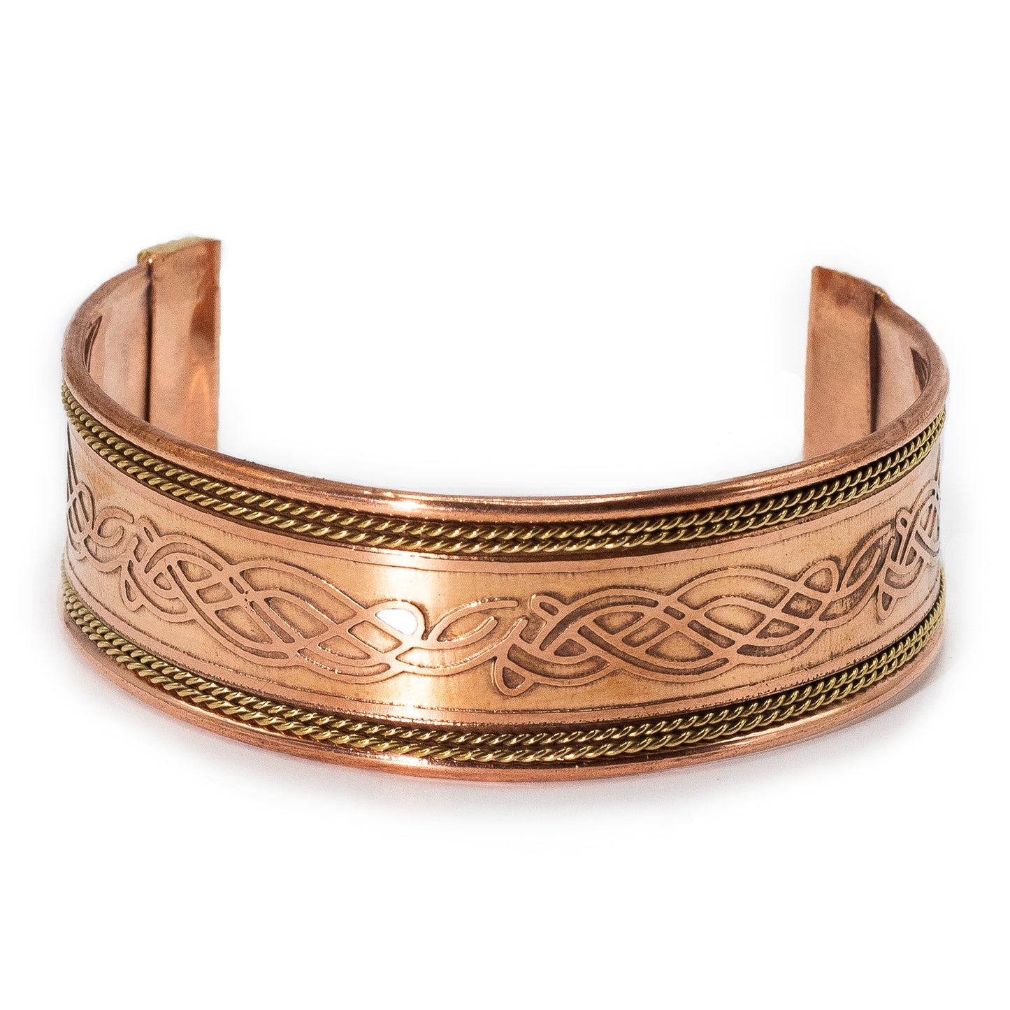 🌿   Bracelet Large Cuivre & Laiton - Énergie d’Harmonie