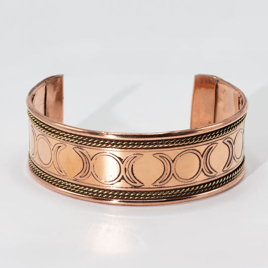 🌿   Bracelet Large Cuivre & Laiton - Énergie d’Harmonie